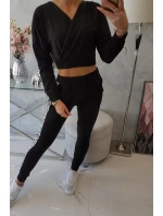 Súprava s ozdobnými stuhami čiernej farby