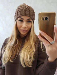 Fleecová čiapka Sonia K201 hnedá