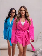 Súprava bunda a sukňa/kalhoty v nadmernej veľkosti Fuchsia (82176/178)