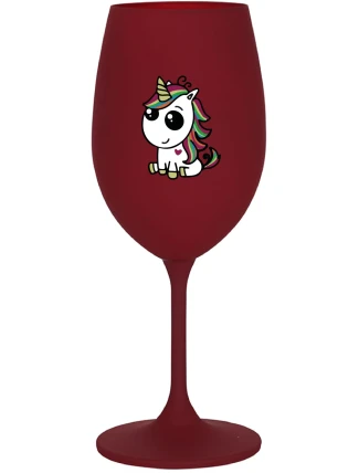 DUHOVÝ JEDNOROŽEC - bordo sklenice na víno 350 ml