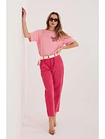 Šnúrové nohavice model 226483 Taliansko Moda Šnúrové nohavice model 226483 Taliansko Moda