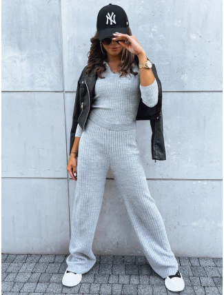 Dámske nohavice so širokými nohavicami MOSSYMOOD sivá FashionStreet UY1691 Dámske nohavice so širokými nohavicami MOSSYMOOD sivá FashionStreet UY1691