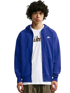 Pánska mikina Nike Club BB FZ Hoodie, modrá, FN3861 455 XL