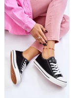 Damskie Klasyczne Trampki Czarno-Białe Ecoma