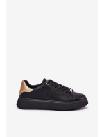 Sneakersy Damskie Z Eko Skóry Big Star RR274257 Czarne