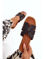 Klapki Damskie Na Płaskim Obcasie Czarne Mirona