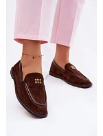 Dámské ploché mokasíny Vinceza 62271 Čokoládové