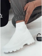 Dámske ponožkové topánky ORCE white FashionStreet ZY0472