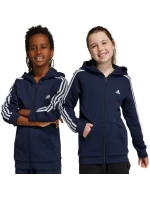 Fleecová mikina adidas Essentials 3-Stripes so zipsom Jr IC0600 Fleecová mikina adidas Essentials 3-Stripes so zipsom Jr IC0600