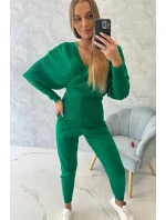 Dvojdielna súprava svetrov zelená