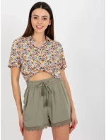 Dámske šortky D73760M62233KB khaki - FPrice