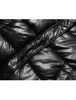 Krátka páperová bunda čierna (d2-3831-1)