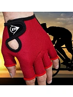 CYKLISTICKÉ RUKAVICE DUNLOP SENIOR R.L - ČERVENÉ CYKLISTICKÉ RUKAVICE DUNLOP SENIOR R.L - ČERVENÉ
