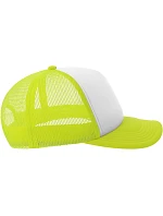 Atlantis Headwear Rapper-S 5-panelová truckerová čiapka 33.0262 biela/žltá fluo Atlantis Headwear Rapper-S 5-panelová truckerová čiapka 33.0262 biela/žltá fluo