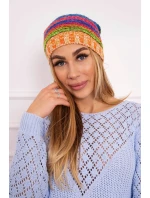 Krystyna fleecová čiapka K207 nevädza + oranžová
