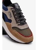 Pánske tenisky Big Star Memory Foam System Beige-Blue