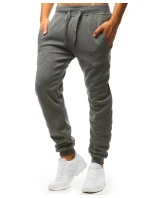 Pánske tmavosivé tepláky FashionStreet UX2872
