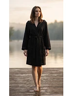 Dámsky vaflový župan s kapucňou Vestis Saimaa Black Beauty