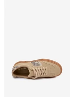 Dámske tenisky z hadej kože Big Star TT274298 Beige Dámske tenisky z hadej kože Big Star TT274298 Beige