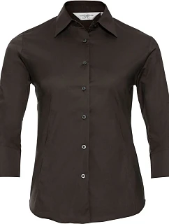 Russell Athletic 946F Elastická blúzka s 3/4 rukávmi 11.946F chocolate