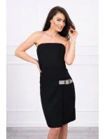 Šaty bez ramienok čierne