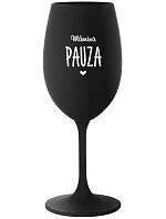 MAMINSKÁ PAUZA - čierny pohár na víno 350 ml
