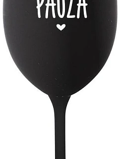 MAMINSKÁ PAUZA - čierny pohár na víno 350 ml