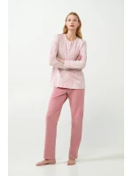 Vamp - Ružové pyžamo s leopardím vzorom 21390 - Vamp