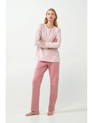 Vamp - Ružové pyžamo s leopardím vzorom 21390 - Vamp