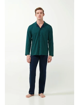 Vamp - Pyžamo na gombíky s geometrickou potlačou 21602 - Vamp Vamp - Pyžamo na gombíky s geometrickou potlačou 21602 - Vamp