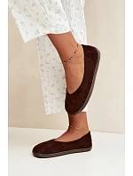 Dámske balerínky typu barefoot v čokoládovej farbe Hollin Dámske balerínky typu barefoot v čokoládovej farbe Hollin