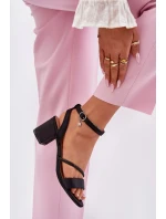Sandále na podpätku model 213009 Krok vo veľkom štýle