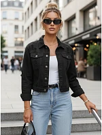 Dámska džínsová bunda s efektom ošúchaného vzhľadu LANDIA, čierna, FashionStreet TY2643 Dámska džínsová bunda s efektom ošúchaného vzhľadu LANDIA, čierna, FashionStreet TY2643