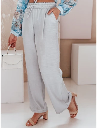 Dámske nohavice so širokými nohavicami MILLIVIO sivá FashionStreet UY2664