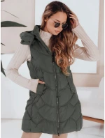 Dámska zateplená prešívaná zelená vesta FashionStreet TY5103 Dámska zateplená prešívaná zelená vesta FashionStreet TY5103