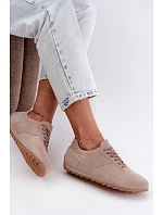 Dámske béžové barefoot topánky z prírodného semišu Zazoo N1422 Dámske béžové barefoot topánky z prírodného semišu Zazoo N1422
