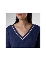 Dámsky sveter ROSSIGNOL W Knitted V Neck, tmavomodrý Dámsky sveter ROSSIGNOL W Knitted V Neck, tmavomodrý