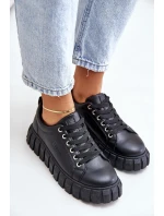 Ocieplane Sneakersy Damskie Big Star MM274617 Czarne