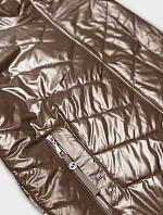 Dámska bunda s asymetrickým zipsom tmavobéžová (B8087-46046) Dámska bunda s asymetrickým zipsom tmavobéžová (B8087-46046)