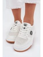 Sneakersy Damskie Na Platformie Big Star RR274572 HI-POLY SYSTEM Białe