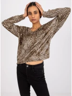 Blúzka DHJ BZ 6550 2.34P čierna a béžová