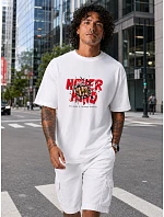 Pánske oversize tričko s nápisom NEVER MIND čierne FashionStreet NX1021R Pánske oversize tričko s nápisom NEVER MIND čierne FashionStreet NX1021R