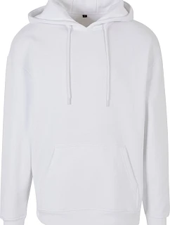 Build your Brand BB 006 Oversize mikina s kapucňou z hrubej bavlny 56.B006 biela