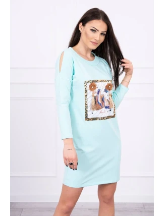 Šaty s 3D grafikou a ozdobnými volánmi mincovňa