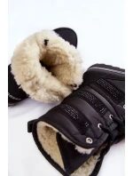 Dámske šnurovacie snehové topánky Progress PROGJ-22-134 Black Dámske šnurovacie snehové topánky Progress PROGJ-22-134 Black