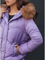 Dámska zimná bunda s kapucňou WAYWARD fialová FashionStreet TY4489