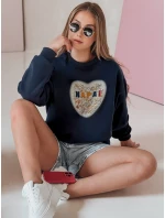 Dámska nadrozmerná mikina so srdcom SERDUCHOVA navy blue FashionStreet BY1439 Dámska nadrozmerná mikina so srdcom SERDUCHOVA navy blue FashionStreet BY1439