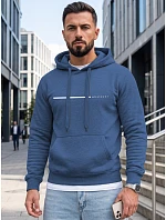Pánska mikina s kapucňou a potlačou WHATEVER, modrá, FashionStreet NX5128BX Pánska mikina s kapucňou a potlačou WHATEVER, modrá, FashionStreet NX5128BX