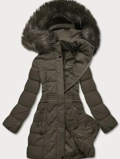 Dámska zimná bunda s odnímateľnou kapucňou army (16m9060-136)