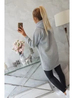 Mikina s kapucňou a nášivkami sivá Mikina s kapucňou a nášivkami sivá